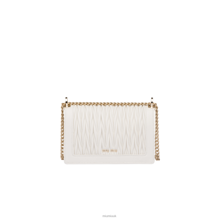 Collection Confidential Matelasse Nappa Leather Bag Miu Miu XH28Z114 White