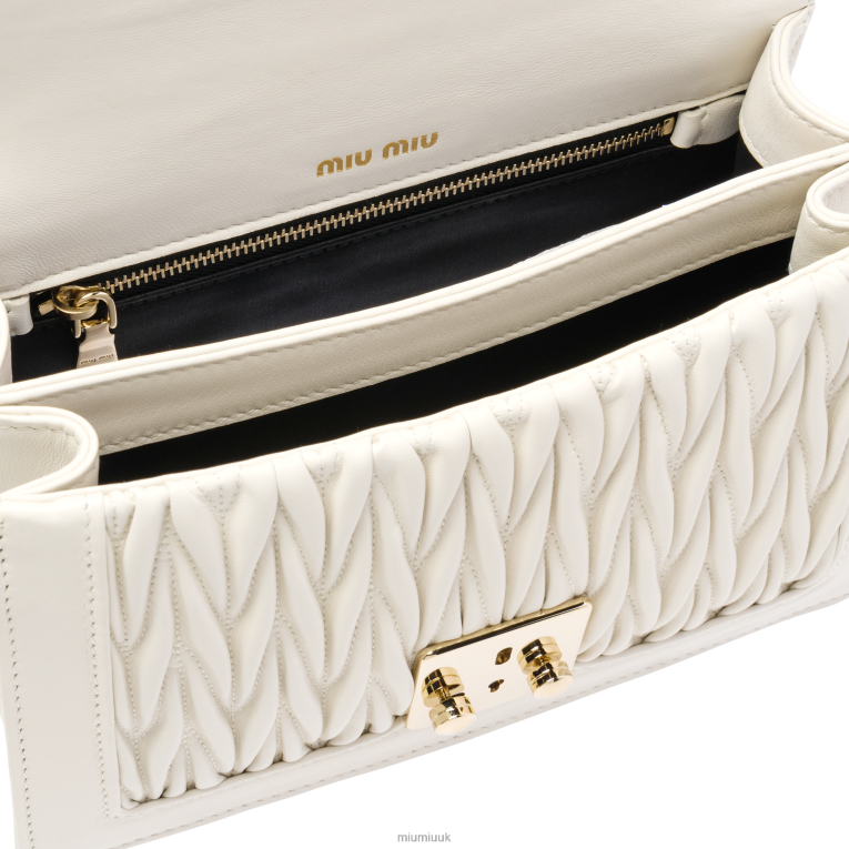 Collection Confidential Matelasse Nappa Leather Bag Miu Miu XH28Z114 White