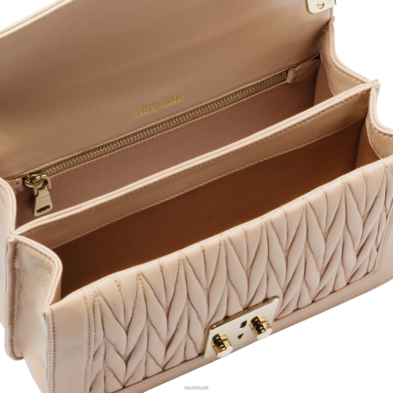 Collection Confidential Matelasse Nappa Leather Bag Miu Miu XH28Z115 Cameo