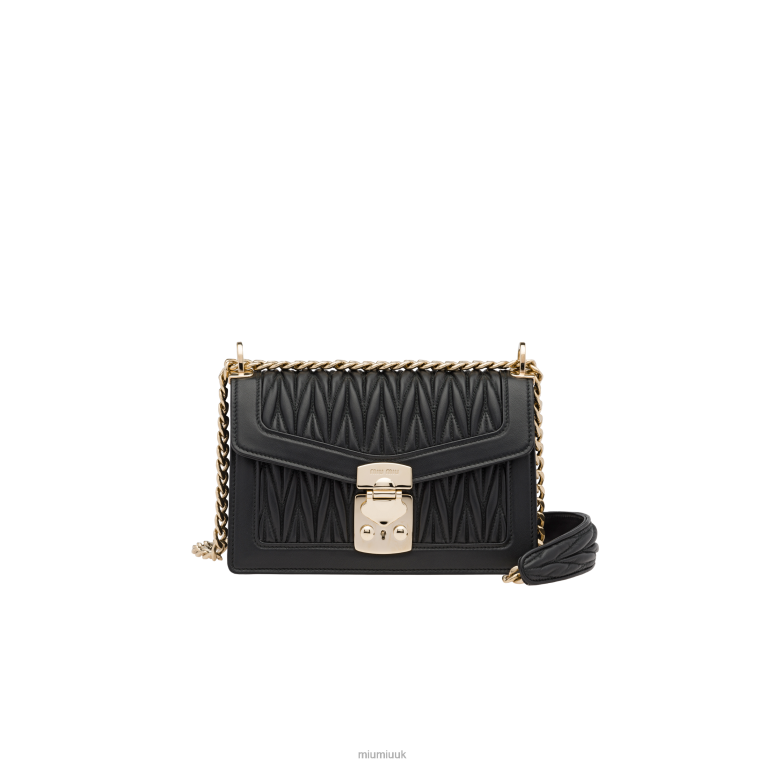 Collection Confidential Matelasse Nappa Leather Bag Miu Miu XH28Z117 Black
