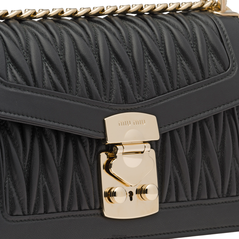 Collection Confidential Matelasse Nappa Leather Bag Miu Miu XH28Z117 Black