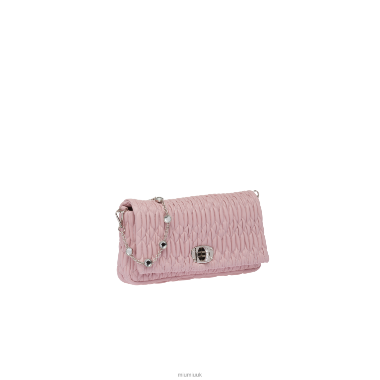 Collection Crystal Cloque Nappa Leather Bag Miu Miu XH28Z104 Alabaster Pink