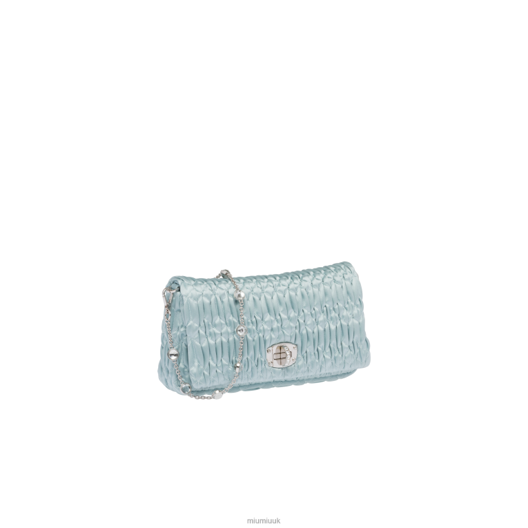 Collection Crystal Satin Bag Miu Miu XH28Z109 Lake Blue
