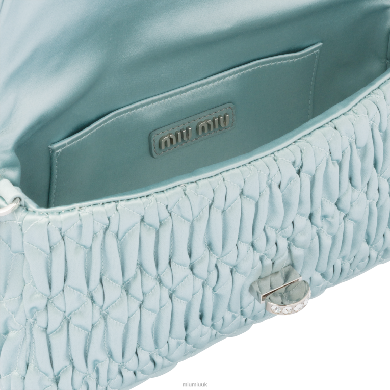 Collection Crystal Satin Bag Miu Miu XH28Z109 Lake Blue