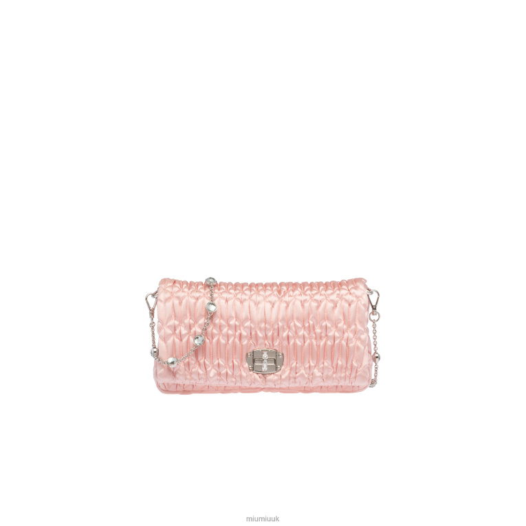 Collection Crystal Satin Bag Miu Miu XH28Z110 Orchid Pink