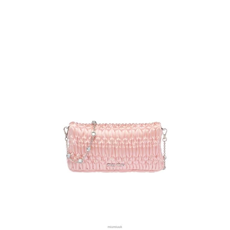 Collection Crystal Satin Bag Miu Miu XH28Z110 Orchid Pink