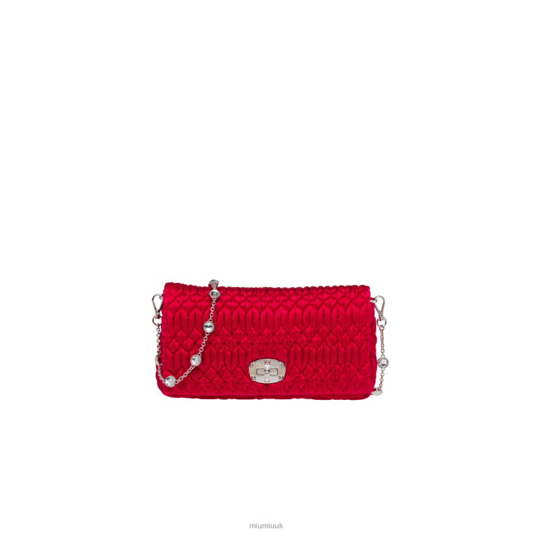 Collection Crystal Satin Bag Miu Miu XH28Z111 Red