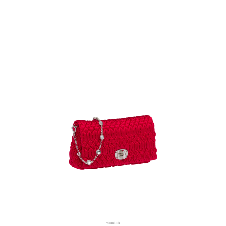 Collection Crystal Satin Bag Miu Miu XH28Z111 Red