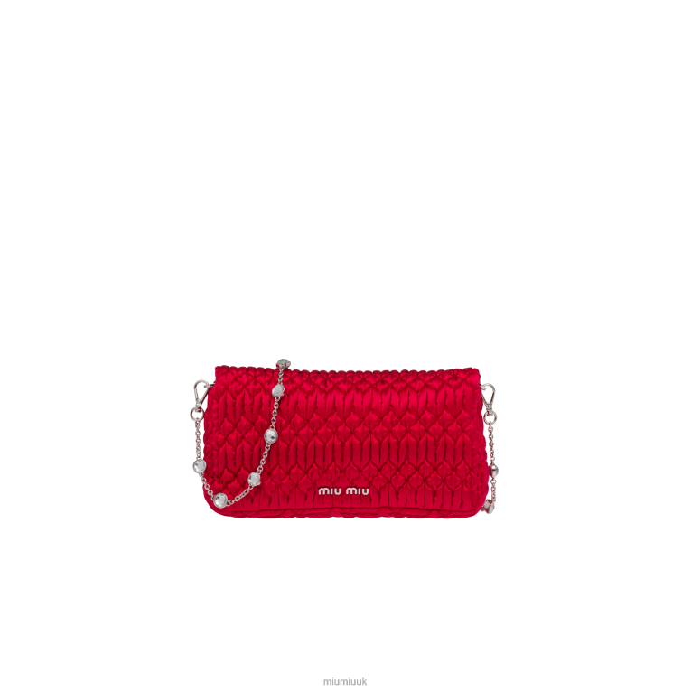 Collection Crystal Satin Bag Miu Miu XH28Z111 Red