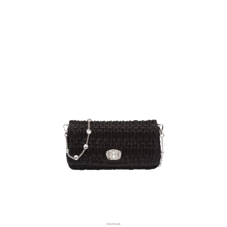 Collection Crystal Satin Bag Miu Miu XH28Z112 Black