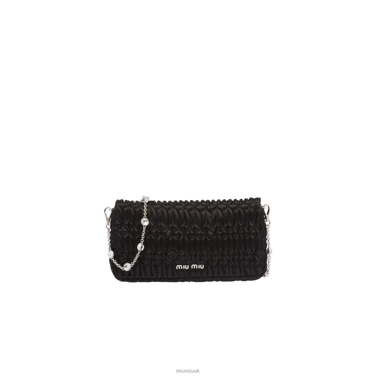 Collection Crystal Satin Bag Miu Miu XH28Z112 Black