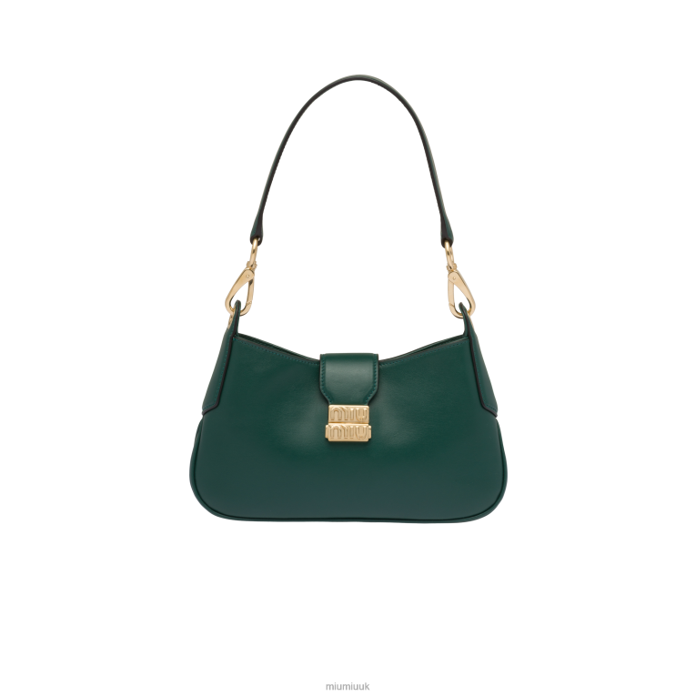 Collection Leather Hobo Bag Miu Miu XH28Z91 Oleander Green