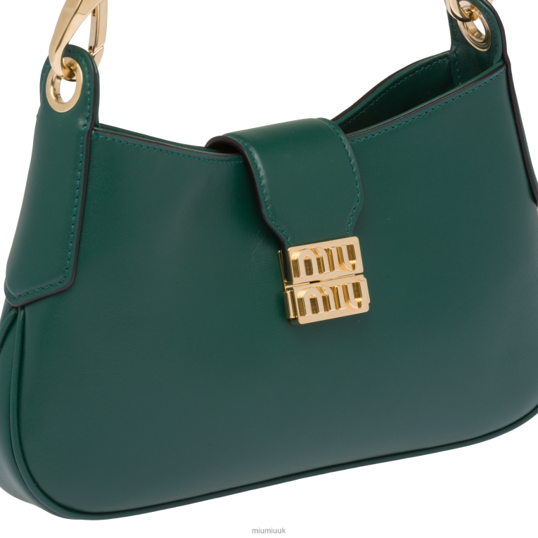 Collection Leather Hobo Bag Miu Miu XH28Z91 Oleander Green