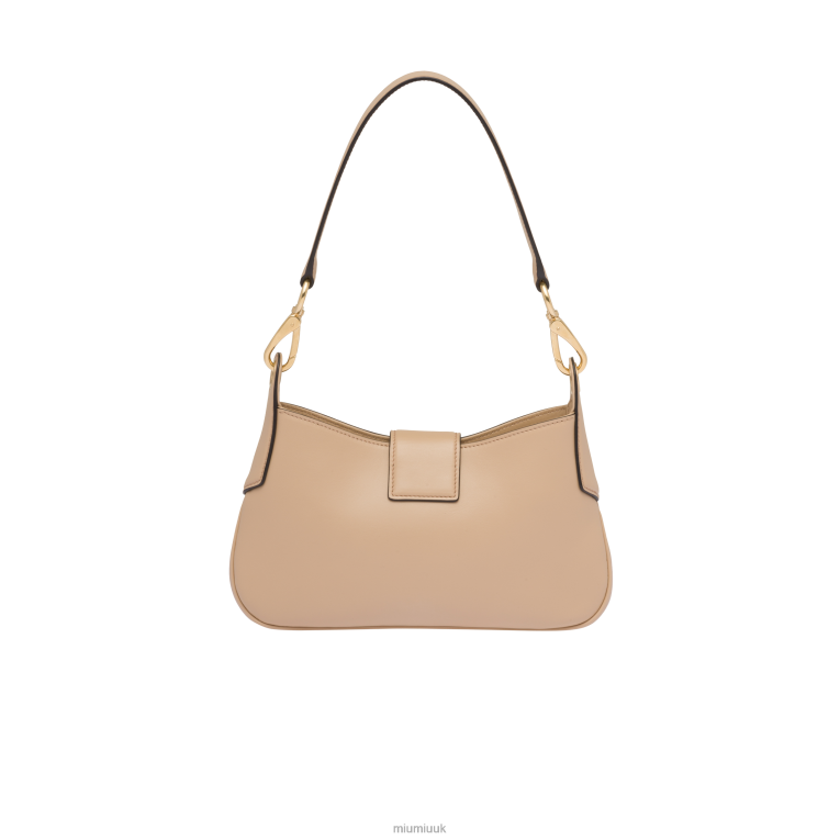 Collection Leather Hobo Bag Miu Miu XH28Z92 Sand Beige