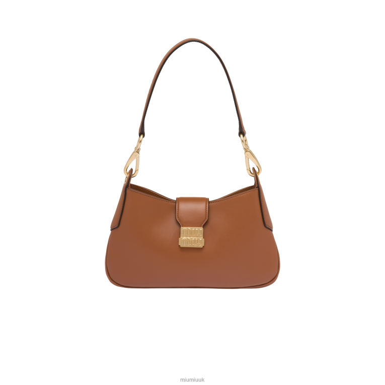 Collection Leather Hobo Bag Miu Miu XH28Z93 Cognac