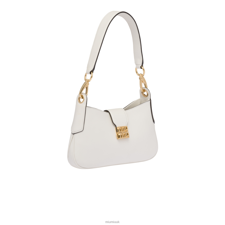 Collection Leather Hobo Bag Miu Miu XH28Z94 White