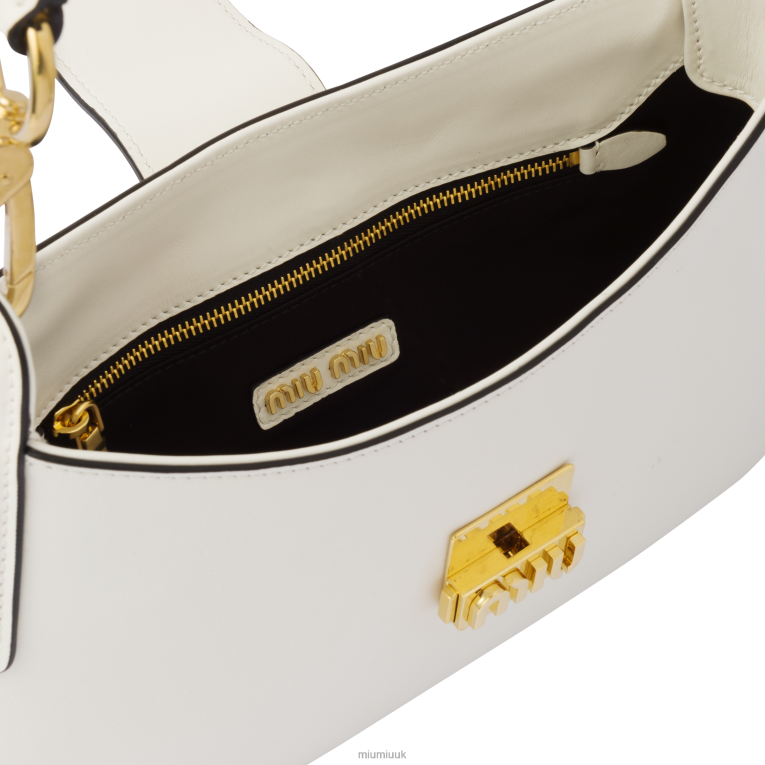 Collection Leather Hobo Bag Miu Miu XH28Z94 White