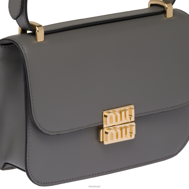 Collection Leather Shoulder Bag Miu Miu XH28Z88 Marble Gray