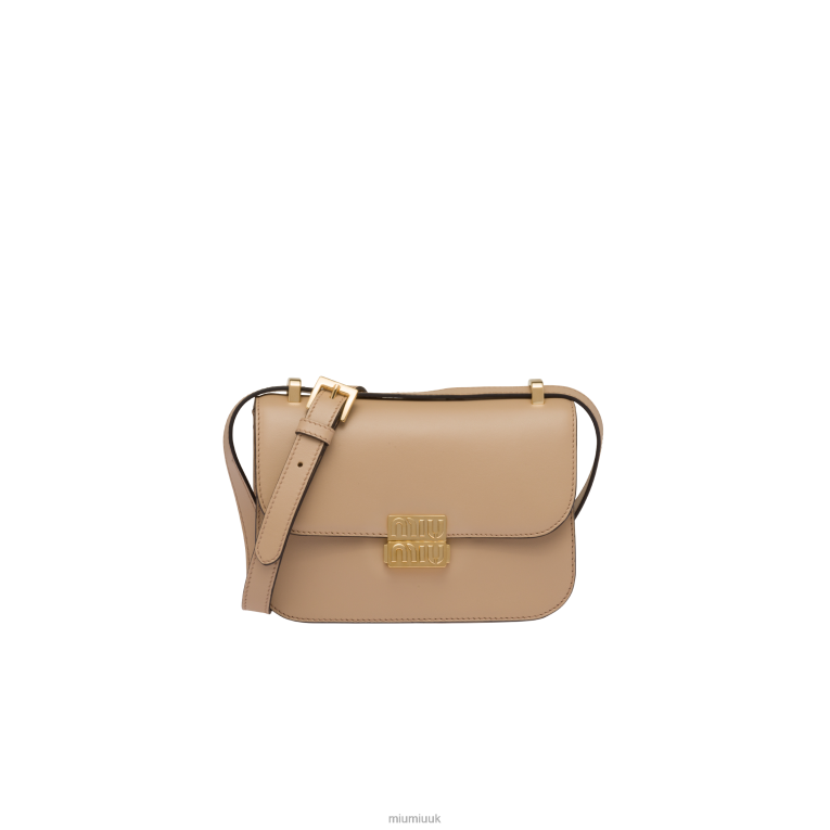 Collection Leather Shoulder Bag Miu Miu XH28Z89 Sand Beige