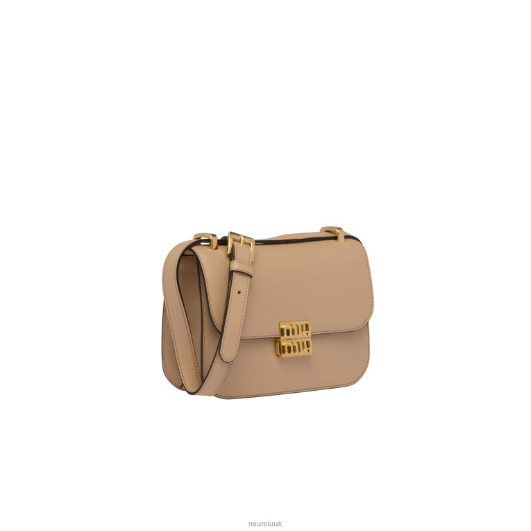 Collection Leather Shoulder Bag Miu Miu XH28Z89 Sand Beige