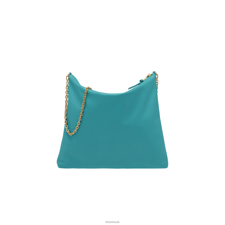 Collection Leather Shoulder Bag Miu Miu XH28Z97 Peacock Blue