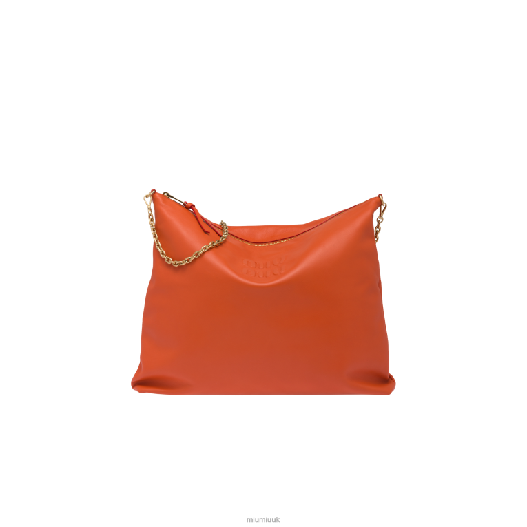 Collection Leather Shoulder Bag Miu Miu XH28Z98 Papaya