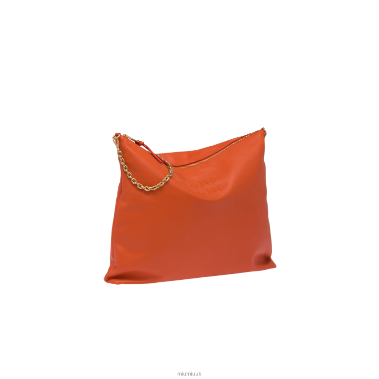 Collection Leather Shoulder Bag Miu Miu XH28Z98 Papaya