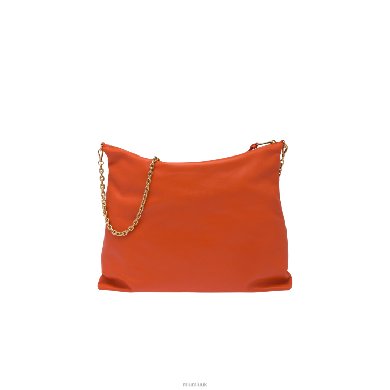 Collection Leather Shoulder Bag Miu Miu XH28Z98 Papaya