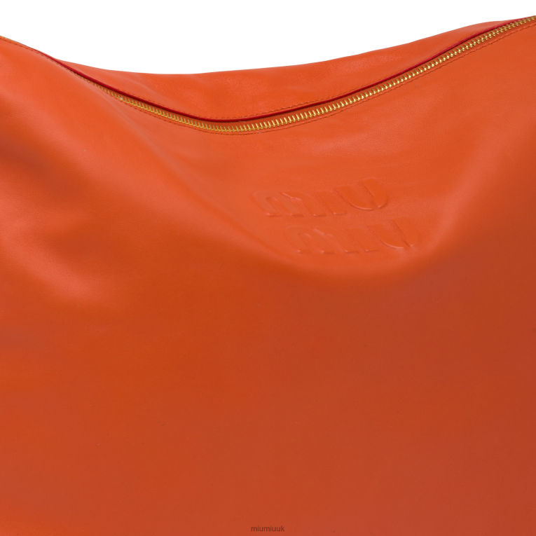 Collection Leather Shoulder Bag Miu Miu XH28Z98 Papaya