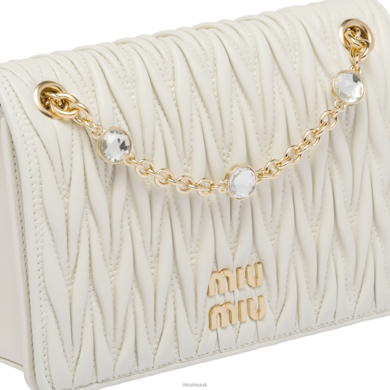 Collection Matelasse Nappa Leather Mini-bag Miu Miu XH28Z113 White
