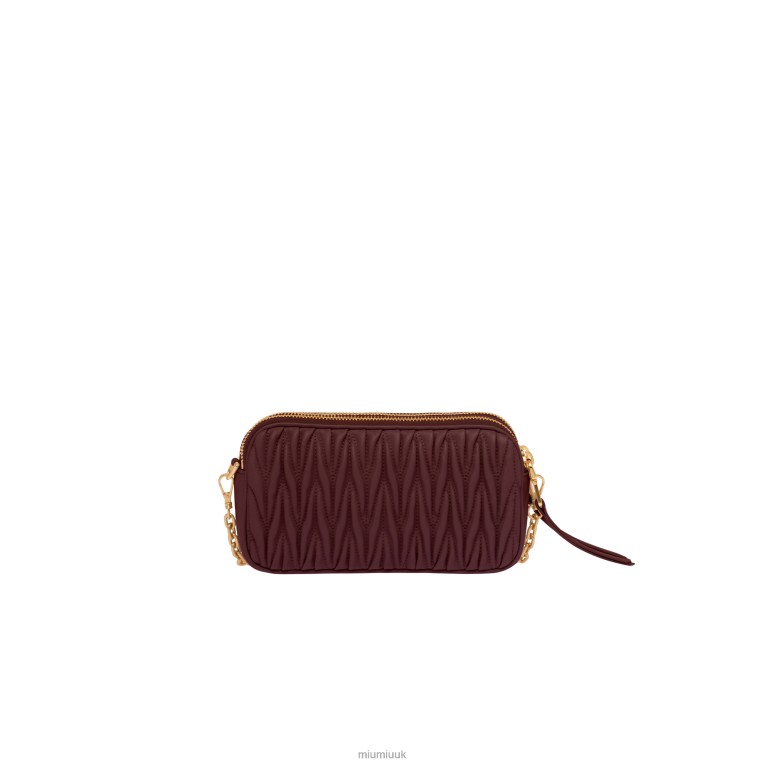 Collection Matelasse Nappa Leather Mini-bag Miu Miu XH28Z81 Amaranth Red/Maize Yellow