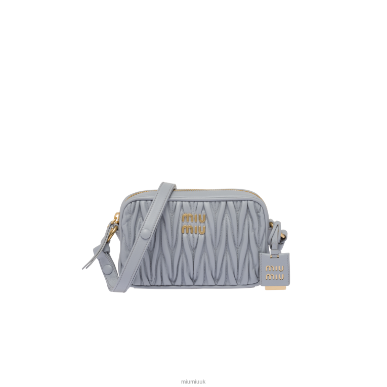 Collection Matelasse Nappa Leather Shoulder Bag Miu Miu XH28Z79 Cornflower