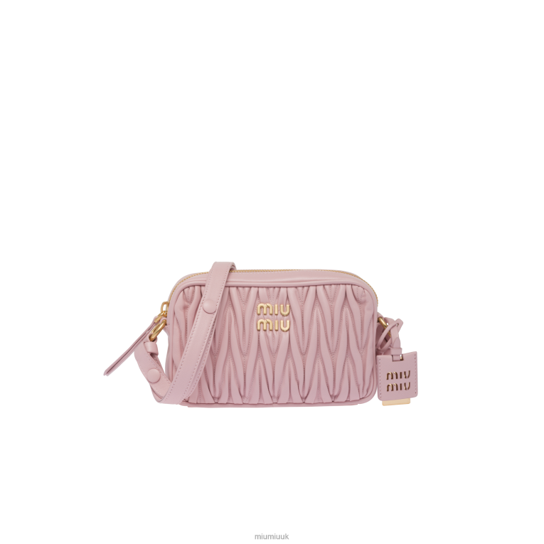 Collection Matelasse Nappa Leather Shoulder Bag Miu Miu XH28Z80 Alabaster Pink