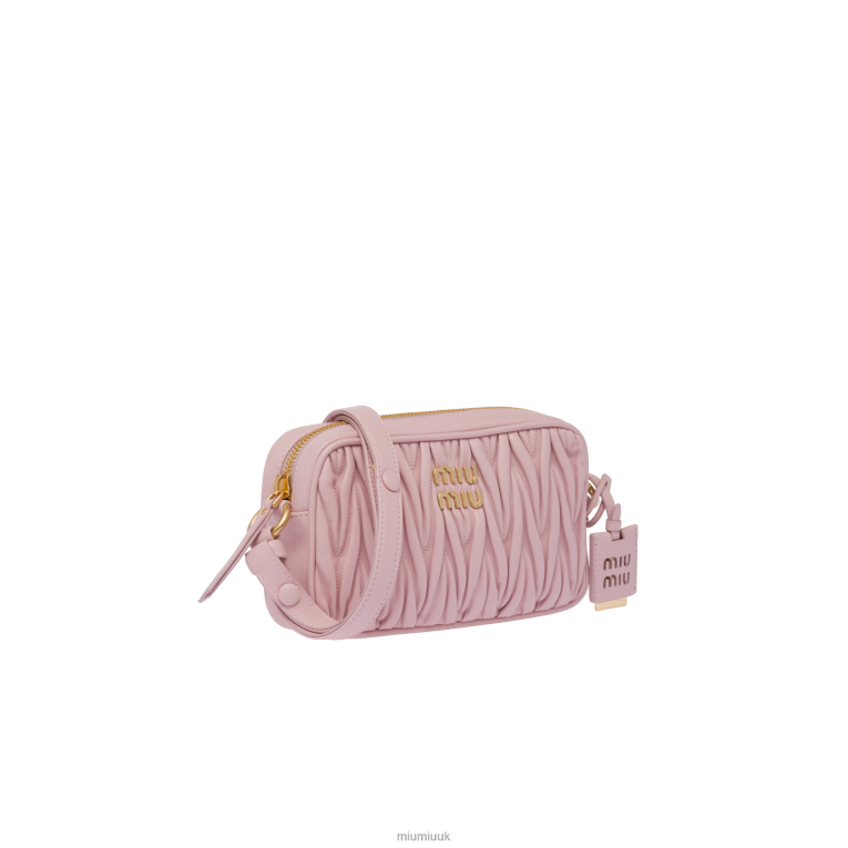 Collection Matelasse Nappa Leather Shoulder Bag Miu Miu XH28Z80 Alabaster Pink