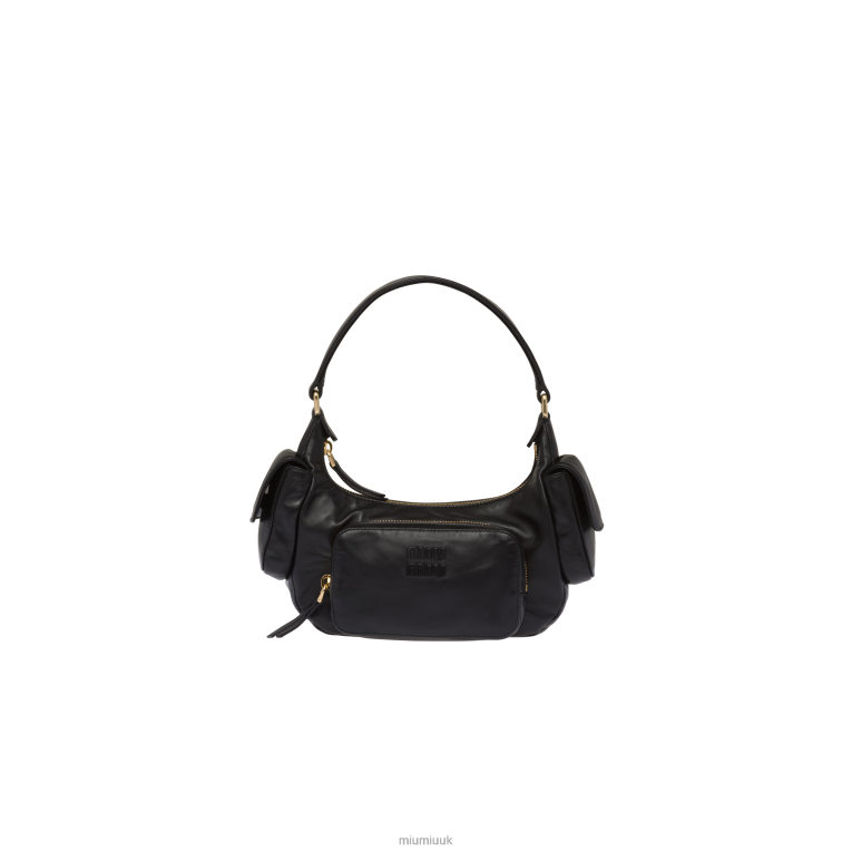 Collection Nappa Leather Pocket Bag Miu Miu XH28Z84 Black