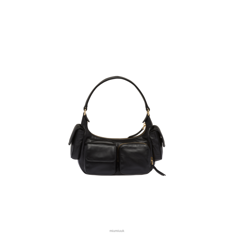 Collection Nappa Leather Pocket Bag Miu Miu XH28Z84 Black