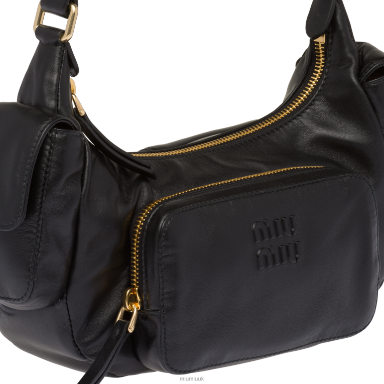 Collection Nappa Leather Pocket Bag Miu Miu XH28Z84 Black