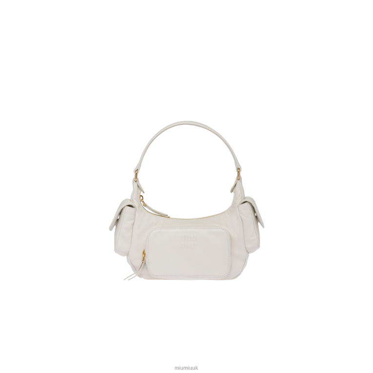 Collection Nappa Leather Pocket Bag Miu Miu XH28Z85 White