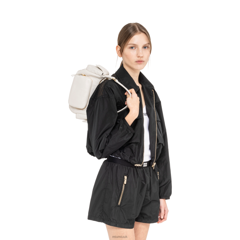 Collection Nappa Leather Pocket Bag Miu Miu XH28Z85 White