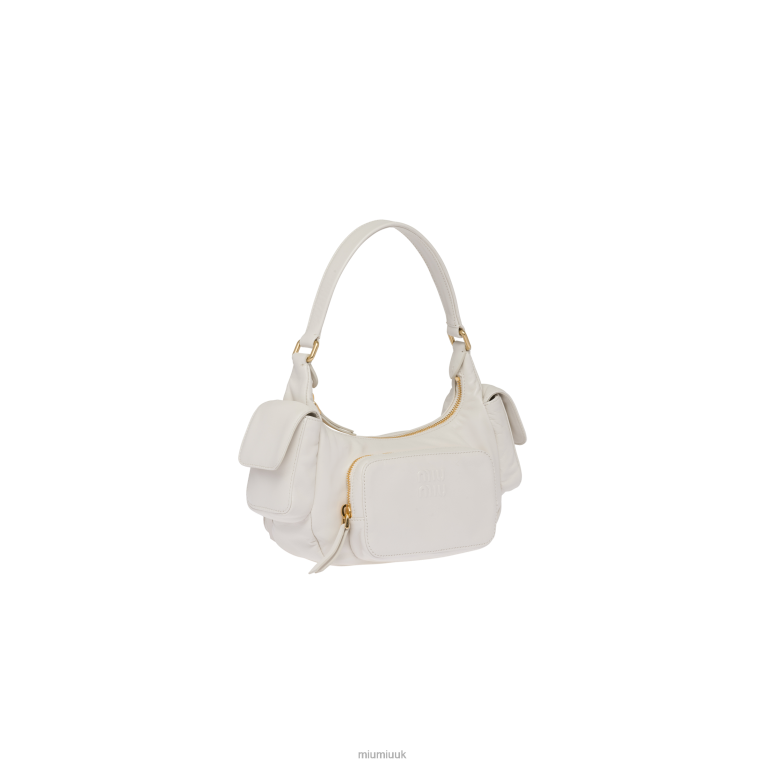 Collection Nappa Leather Pocket Bag Miu Miu XH28Z85 White