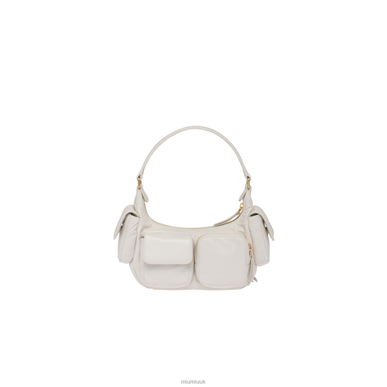Collection Nappa Leather Pocket Bag Miu Miu XH28Z85 White