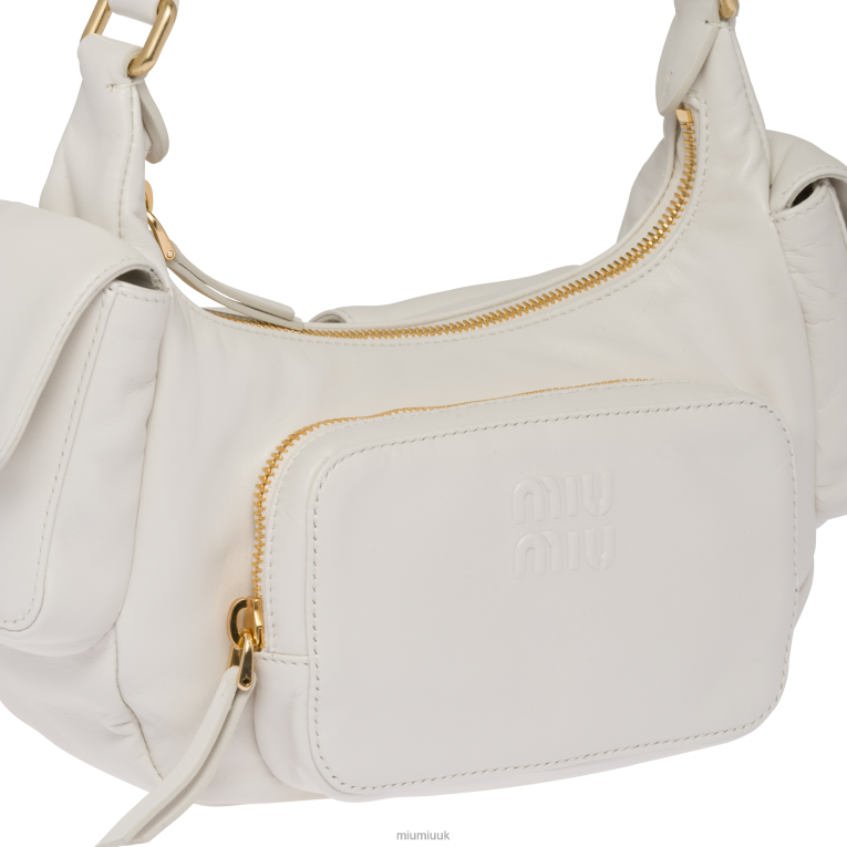 Collection Nappa Leather Pocket Bag Miu Miu XH28Z85 White
