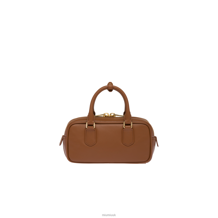 Collection Arcadie Leather Bag Miu Miu XH28Z135 Cognac