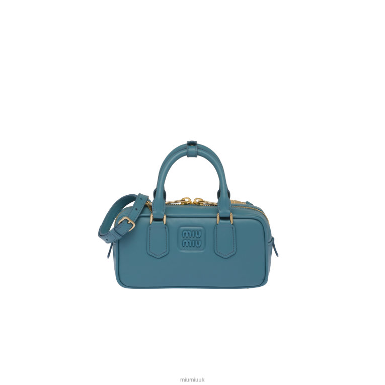 Collection Arcadie Leather Bag Miu Miu XH28Z136 Marina Blue