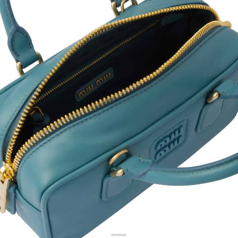 Collection Arcadie Leather Bag Miu Miu XH28Z136 Marina Blue