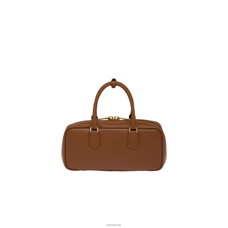 Collection Arcadie Leather Bag Miu Miu XH28Z140 Cognac