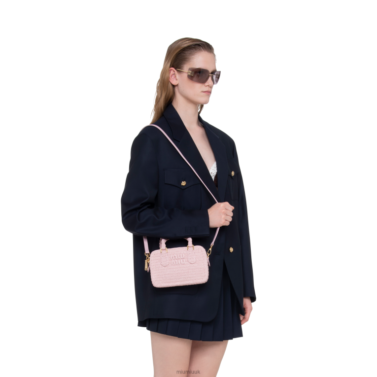 Collection Crochet Top-handle Bag Miu Miu XH28Z159 Alabaster Pink