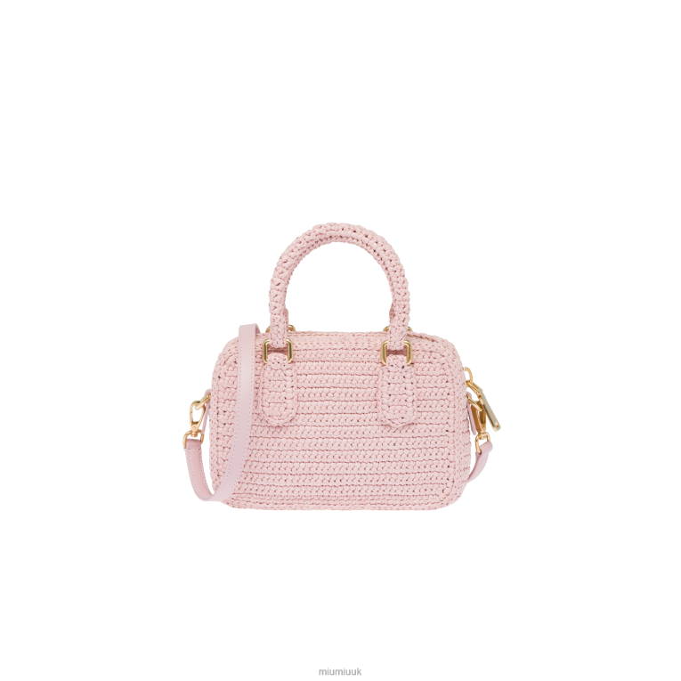 Collection Crochet Top-handle Bag Miu Miu XH28Z159 Alabaster Pink