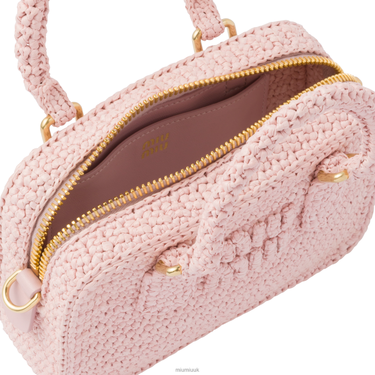 Collection Crochet Top-handle Bag Miu Miu XH28Z159 Alabaster Pink