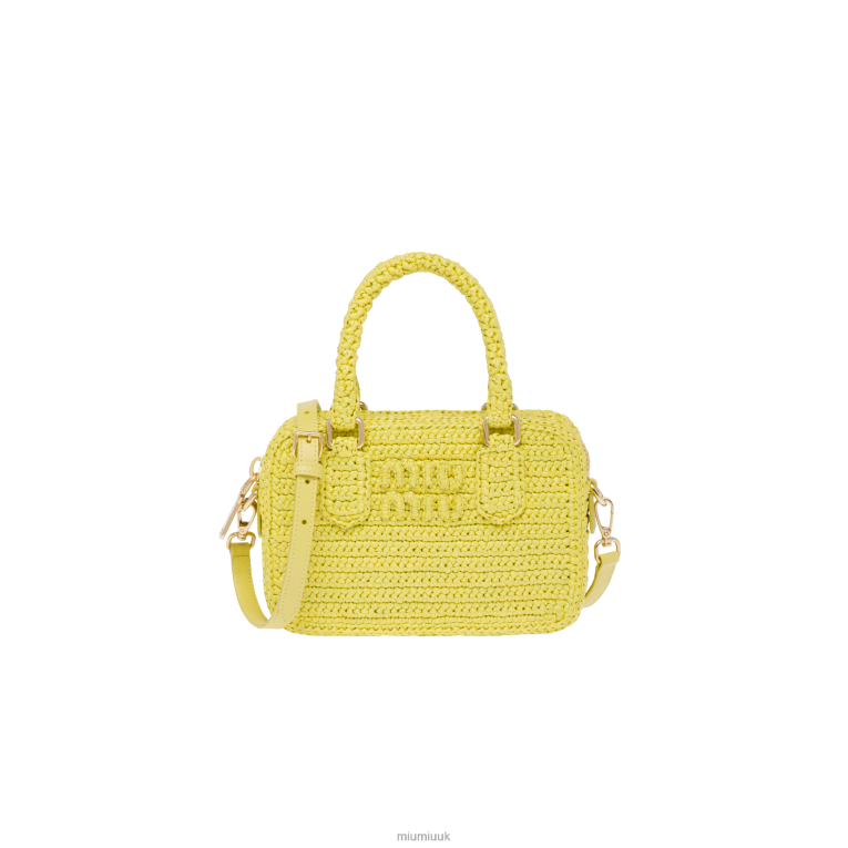 Collection Crochet Top-handle Bag Miu Miu XH28Z160 Citron Yellow